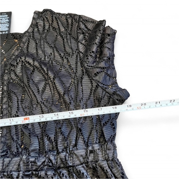 Catalina Black Sheer Swim Cover Up Dress With Belt Detail Size XL - Picture 6 of 7